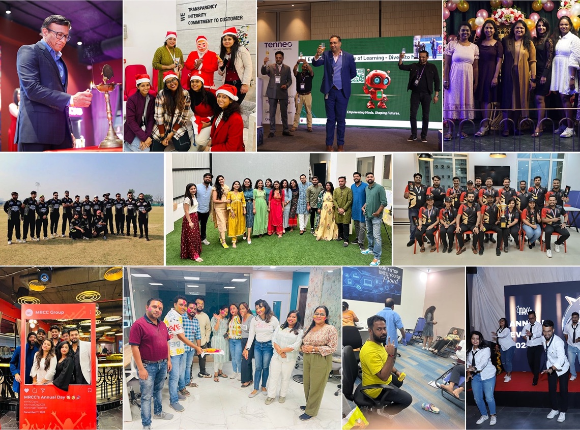 MRCC team members at celebrations, offsites, and community events across offices
